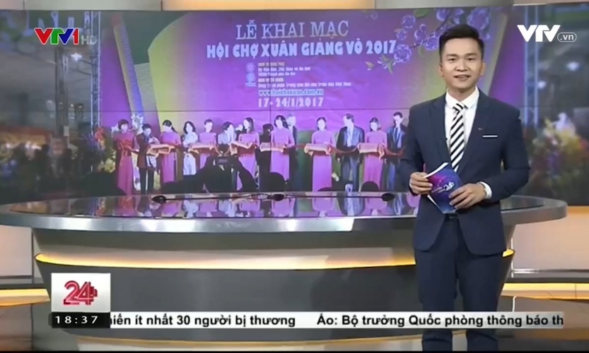 Tin khai mạc hội chợ Xuân Giảng Võ 2017 - 24h - VTV1